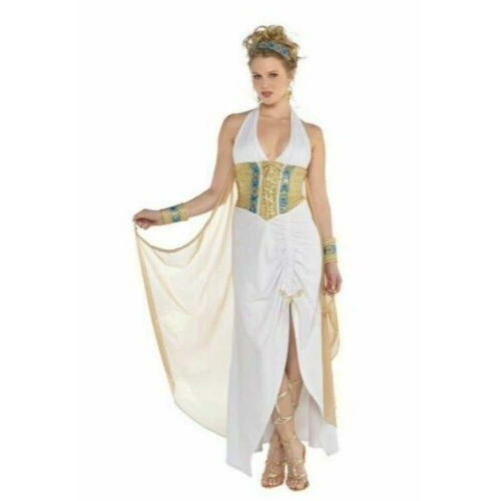 "GODDESS ATHENA" 4PCS ADULT HALLOWEEN COSTUME COSPLAY DRESS-UP OUTFIT SIZE: S